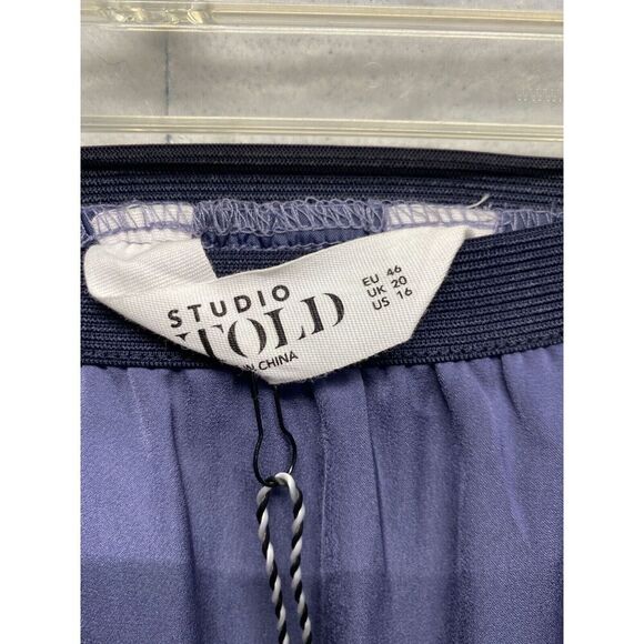Studio Untold NWT Maxi Blue Skirt Size 16 MOTB Cocktail Coquette - Picture 2 of 4